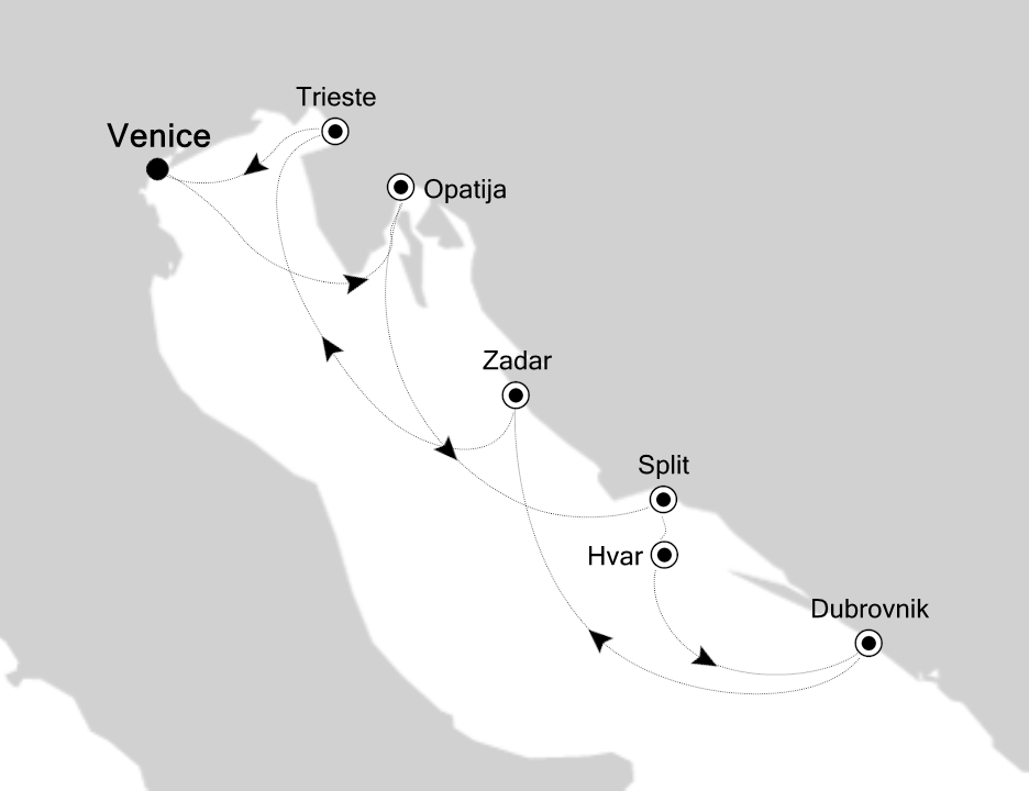 Mediterranean Cruise Itinerary Map